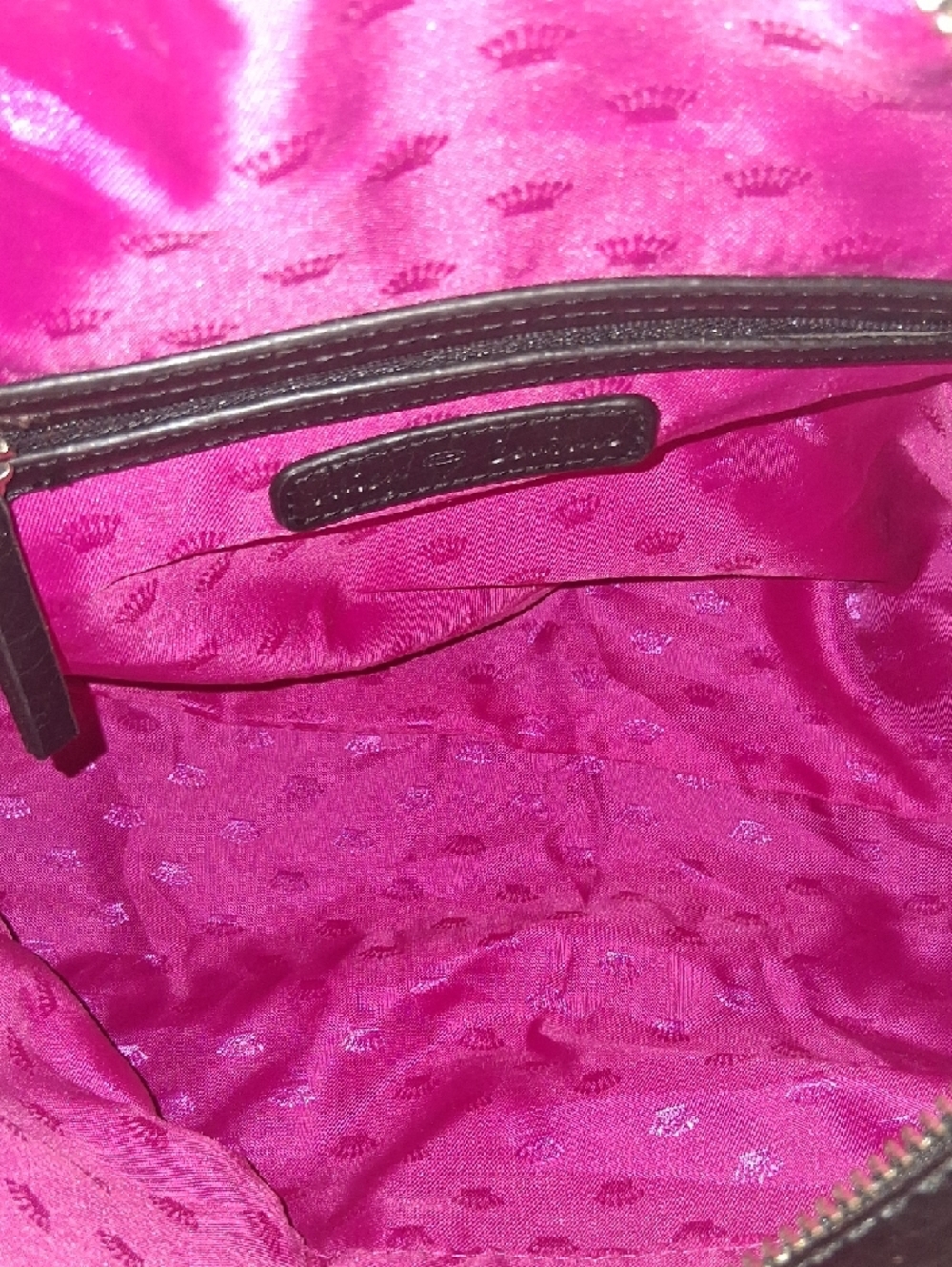Juicy Couture Black Satchel with Gold Heart Charm - Picture 6 of 11